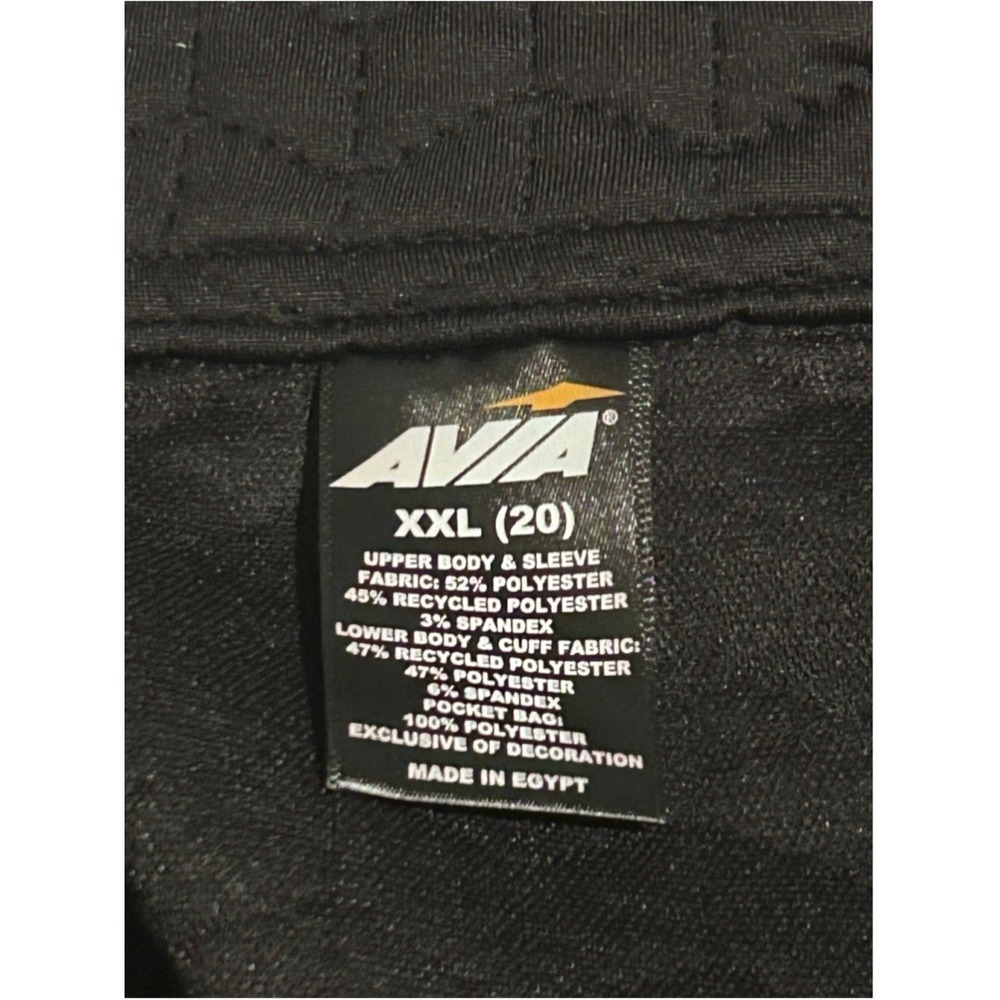 Avia Full Zip Mixed Media Jacket Womens XXL 20 Black New Quilted - Picture 5 of 8